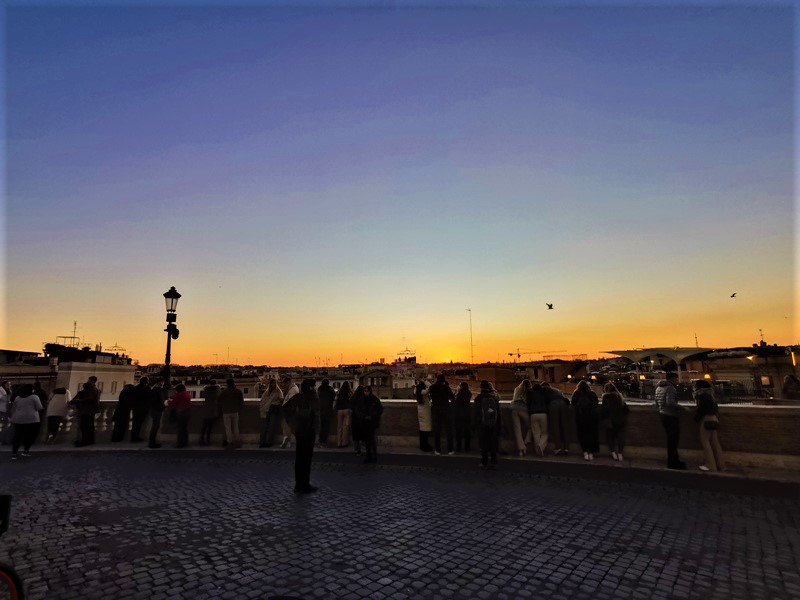 Puesta de Sol en la Plaza de España