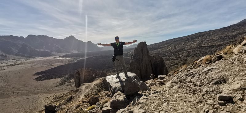 En el Mirador de La Ruleta, en el Parque Nacional de Teide (Tenerife, España).