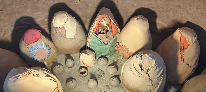 Replica de un enterramiento en Paracas. Museo Sitio Julio Tello.
