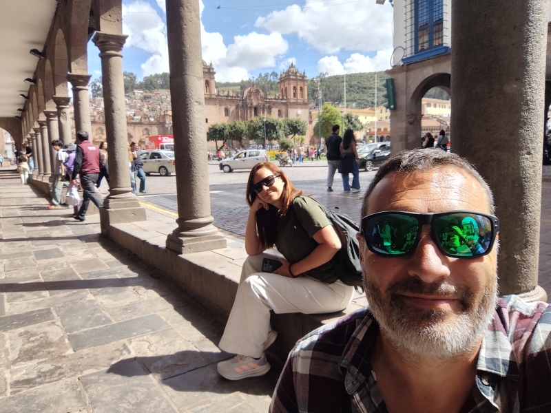 Caminando por el centro de Cuzco.
