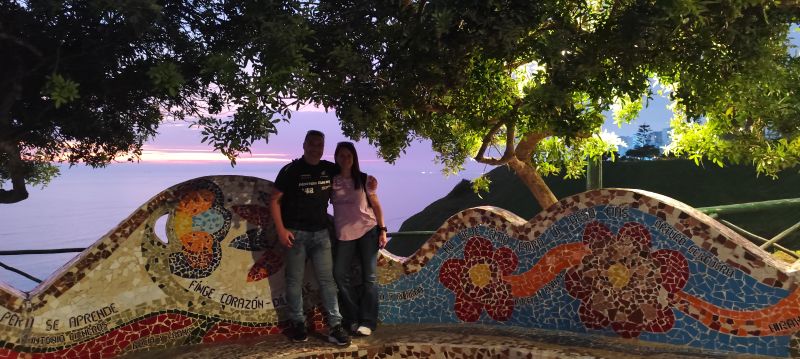 Elementos decorativos del Parque de los Enamorados, en Miraflores