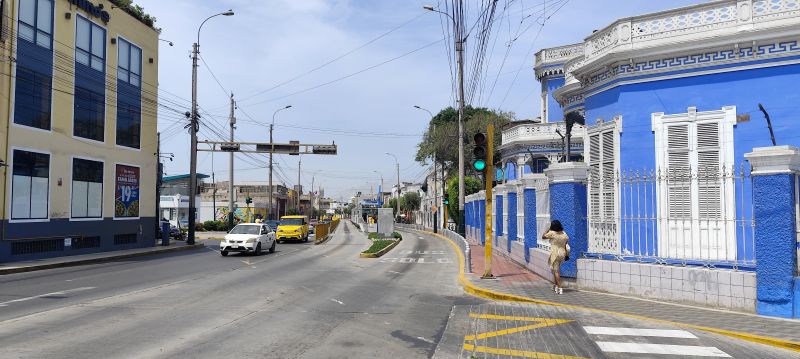 Calles tranquilas del área más popular de Barranco