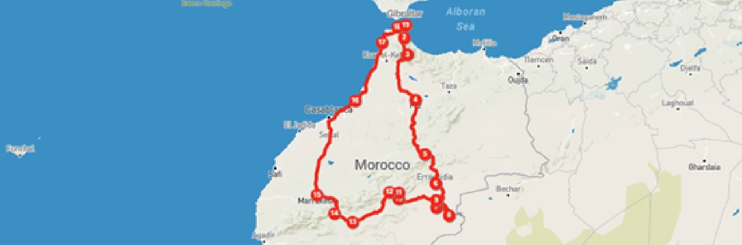 Mapa de ruta por Marruecos 2025